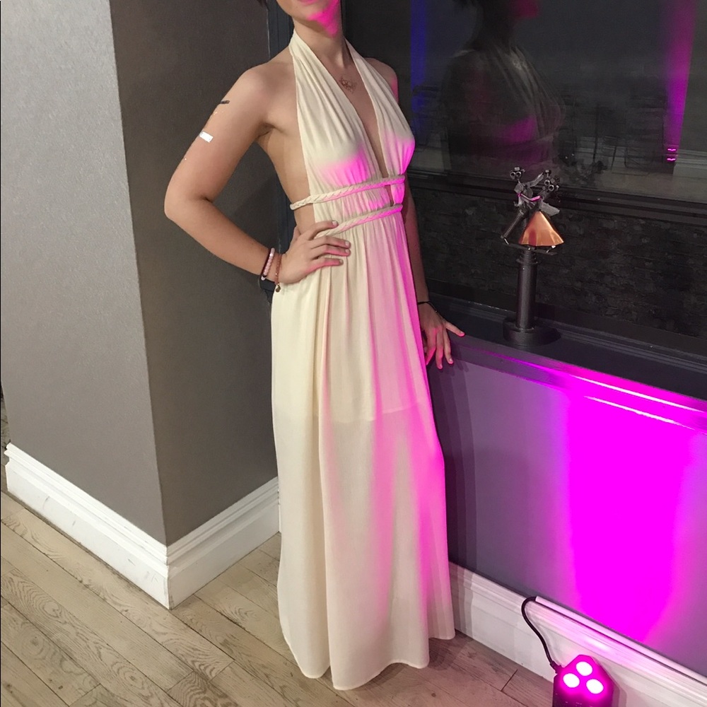 Halter top maxi dress